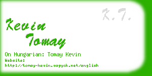 kevin tomay business card